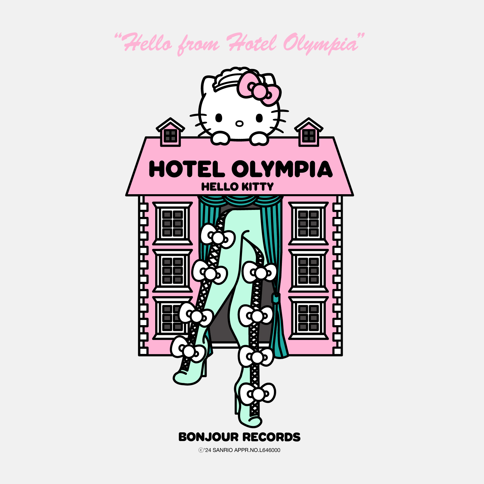 bonjour records×Hotel Olympia×ハローキティのトリプルコラボアイテム発売！